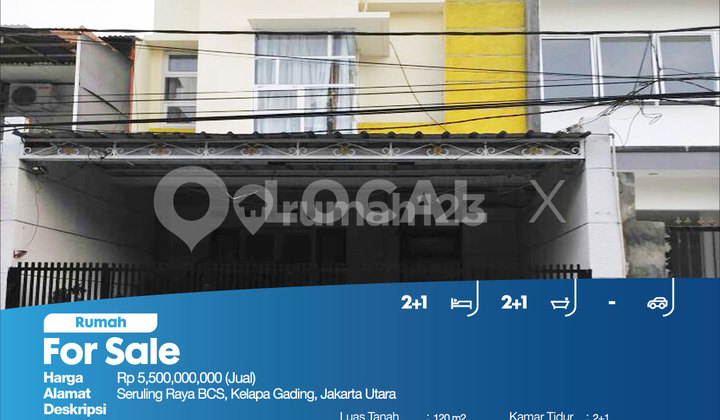 Rumah Seruling Raya Bcs, Kelapa Gading, Jakarta Utara 2