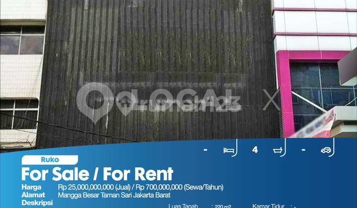 Ruko Mangga Besar Taman Sari Jakarta Barat