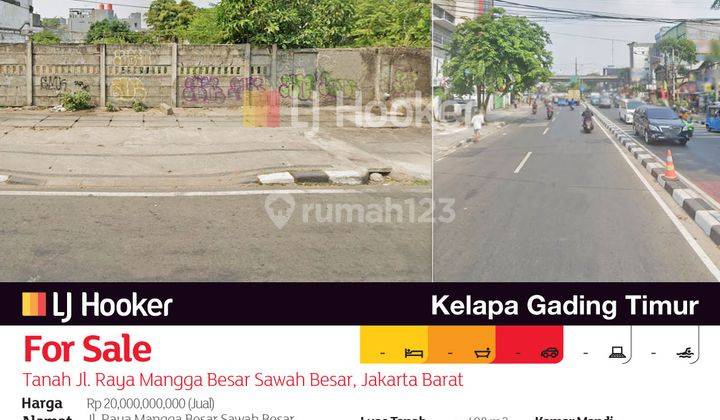 Tanah Jl. Raya Mangga Besar Sawah Besar, Jakarta Barat 2