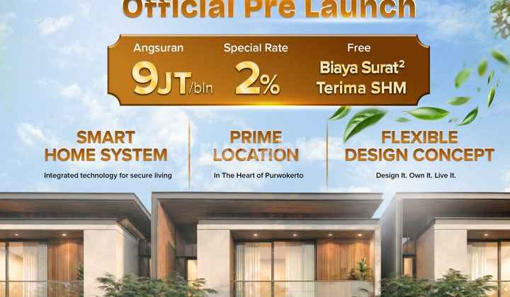 Rumah Minimalis Modern Tengah Kota 2 Lantai Arcawinangun