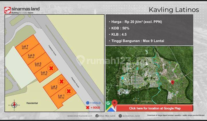 Dijual Kavling West Village 1.750 Ha Di Cijantra, Tangerang, Banten 1