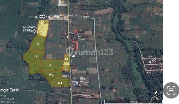  Hectare Land on Jalan Raya Krasan Badung, Abiansemal SHM - Certificate of Ownership 19000 M² 2