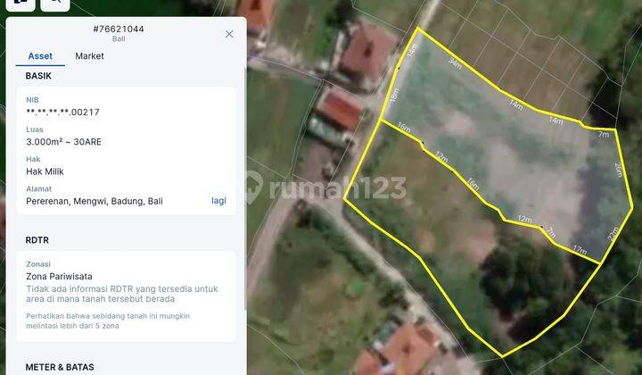  Cheap Plot Land in Canggu SHM - Certificate of Ownership 511 M² 2