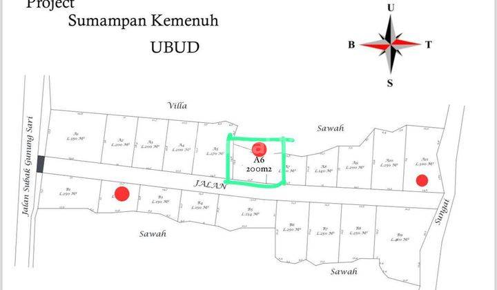  Tanah Kavling  di Ubud SHM - Sertifikat Hak Milik 460 M² 2