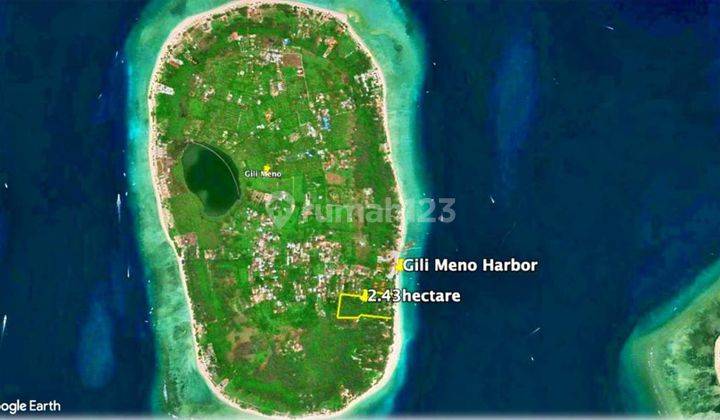 Tanah 2,4 Ha Beach Front di Gili Meno, Lombok Utara Ntb 2