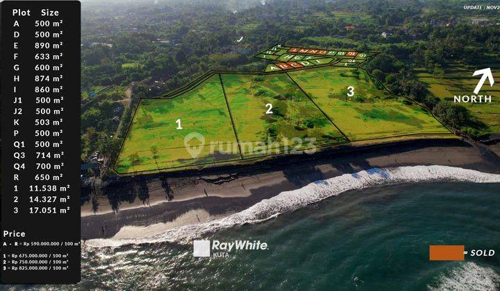 Tanah Kavling Langka Cocok Untuk Villa di Depan Pantai Saba, Bali 1