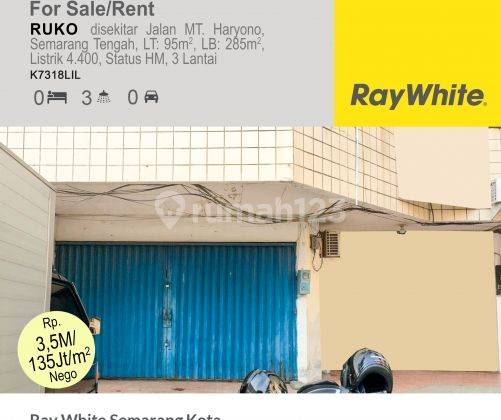 Ruko 3 Lantai Bagus di Semarang Tengah K7318 4
