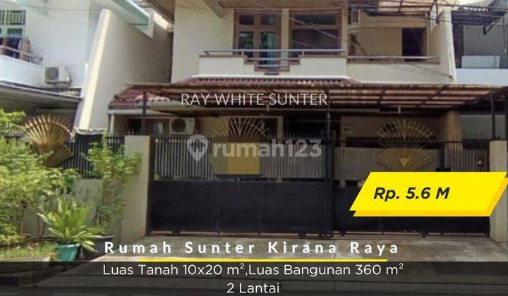 Rumah 2 Lantai Sunter Didepan Jln Besar 1