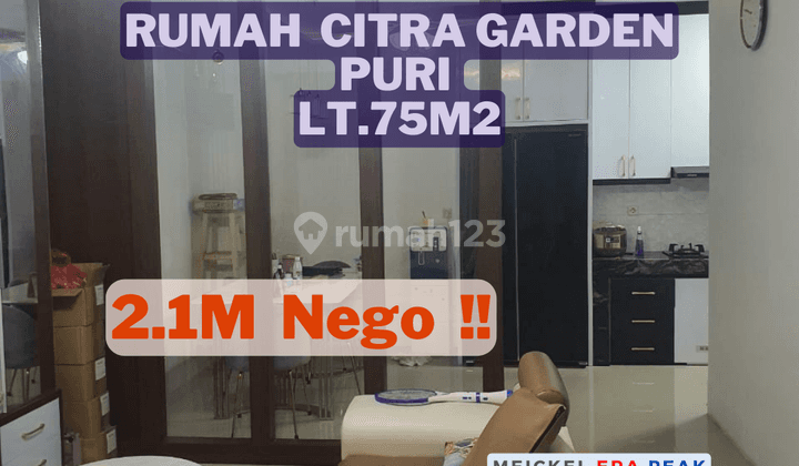 Dijual Rumah Citra Garden Puri, Lt.75m2, Lokasi Strategis 1