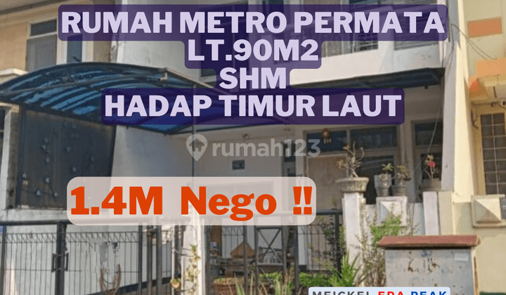 Bisa Kpr Dijual Rumah Metro Permata, Lt.90m2, Shm, Hadap Timur 1