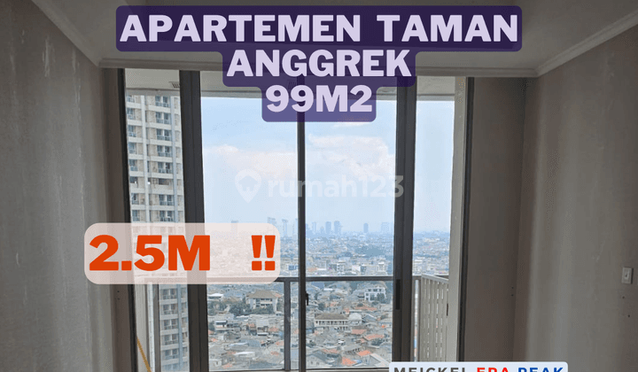 DIJUAL Apartemen Taman Anggrek, 99m2, 3BR 1