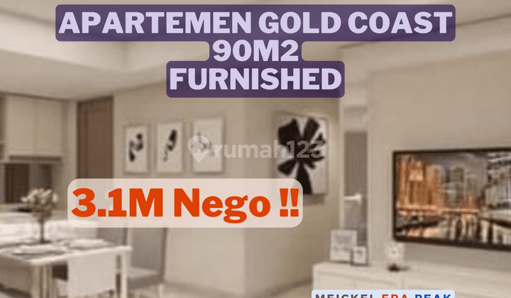 DIJUAL Apartemen Gold Coast, 90m2, Furnished 1