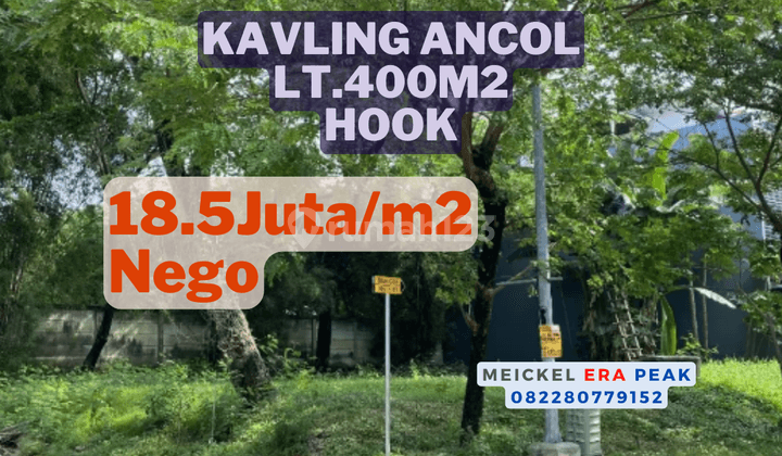 Lokasi Strategis Dijual Kavling Ancol, Lt. 400m2, Hoek 1