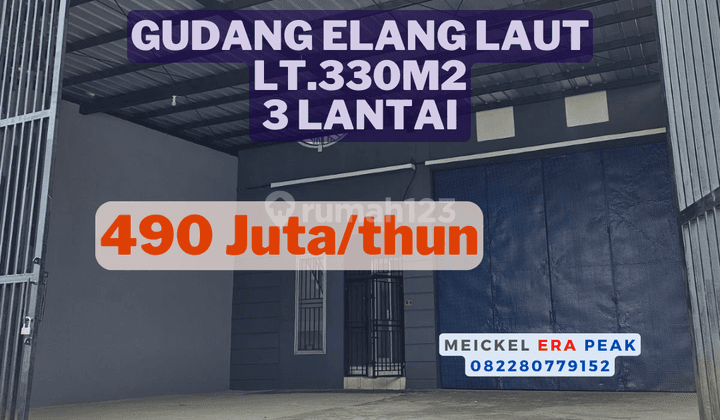 Lokasi Strategis Disewa Gudang Elang Laut, Lt.330m2 1