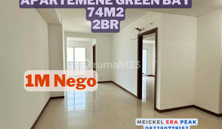 Harus Terjual Dijual Apartemen Green Bay, 74m2, 2BR 1