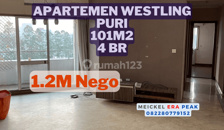 Lokasi Strategis Dijual Apartemen Wesling Puri, 101m2, 4 Br 1