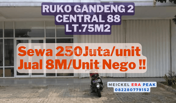 Lokasi Strategis Disewa Ruko Gandeng Central 88, Lt.75m5 1