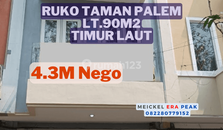 Lokasi Strategis Dijual Ruko Taman Palem, Lt 90m2, Hadap Timur Laut 1