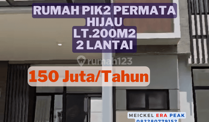 Lokasi Startegis Disewa Rumah Pik2 Permata Hijau, Lt.200m2, 2 Lantai 1