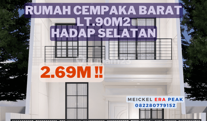 Bisa Kpr Dijual Rumah Cempaka Barat, Lt.90m2, Shm, Hadap Selatan 1