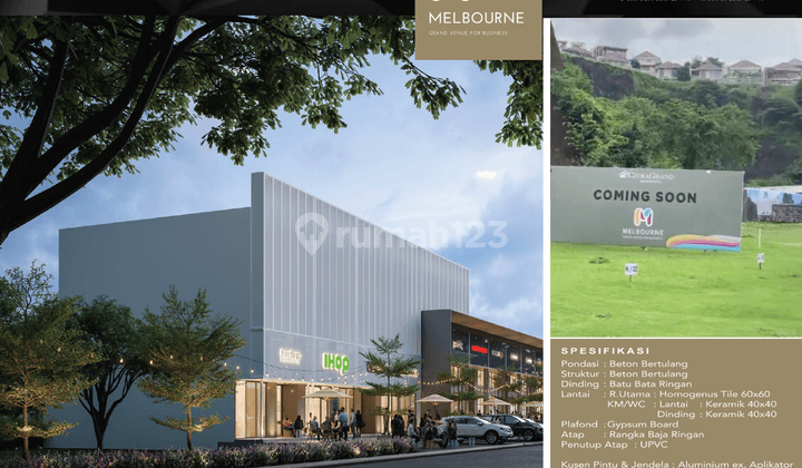 Ruko Melbourne Citra Grand Semarang, City Festival, Dp Mulai 44jt 1