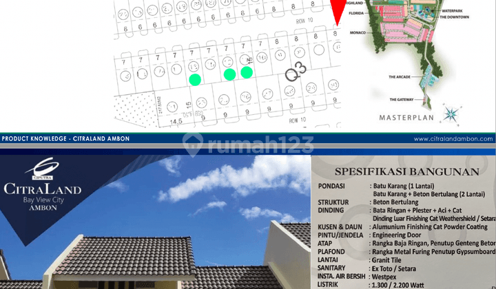 Citra Land Lateri Ambon, Bay View City, Dp Mulai 18 Jt, Angs 8 Jt 1