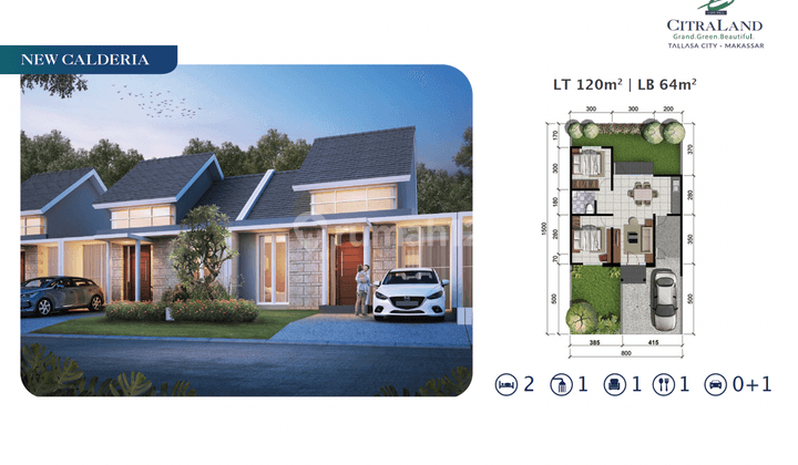 Citra Land Tallasa Makassar, Grand And Beautiful, Dp Mulai 71 Jt 2