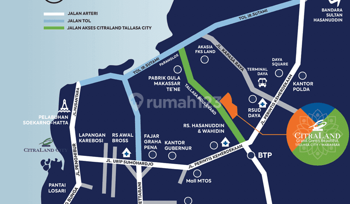 Citra Land Tallasa Makassar, Grand And Beautiful, Dp Mulai 71 Jt 13