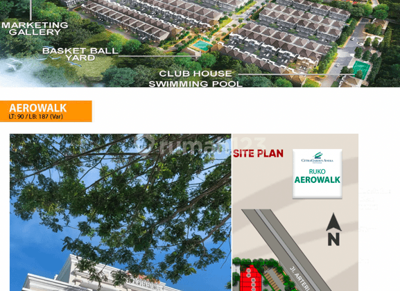 Aerowalk, Prestige Shophouse, Citra Garden Aneka, Dp Mula 135 Jt 1