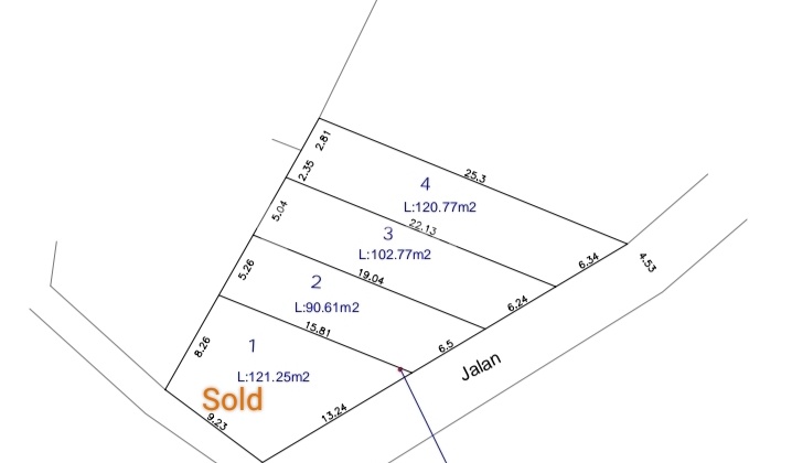 Tanah Kavling Tepi Jl. Aspal, Murah Dan Strategis, Lokasi Dekat Sman 1 Minggir Sleman, Yogyakarta