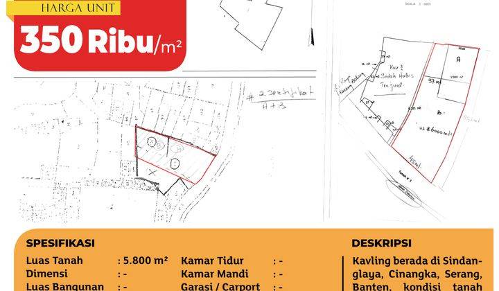 Tsi 16564, Kavling Serang, Cinangka, 5.800m², SHM 2