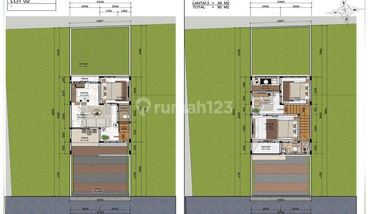 Rumah 2 lantai harga murah  Dalam Kota Denpasar 2