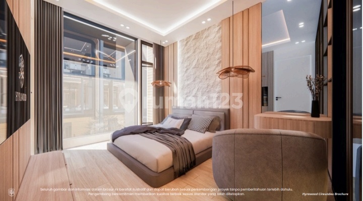 Dijual Rumah Bergaya Moderen 3 Lantai 4 Kamar Strategis Bebas Banjir Dekat Stasiun MRT Lebak Bulus di Cirendeu Tangerang Selatan