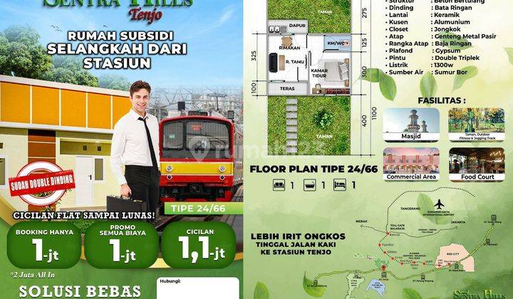 Dijual Cepat Rumah Subsidi Siap Huni Dekat Stasiun Krl 2