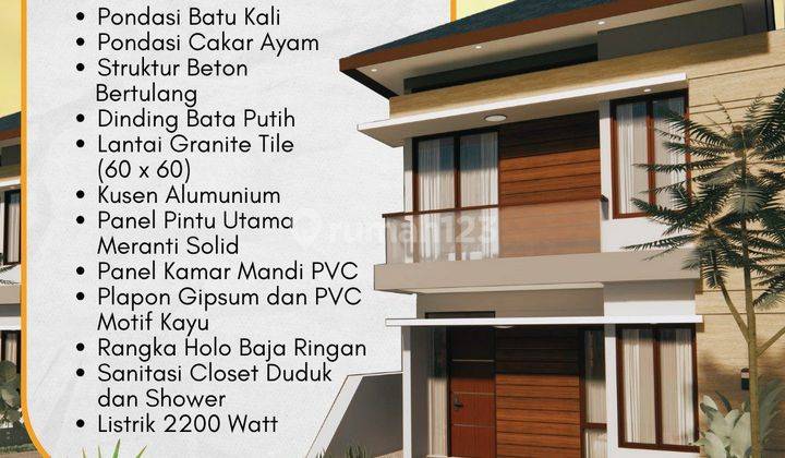 Dijual rumah 2 lantai mewah SHM di kamarung kota Cimahi  2