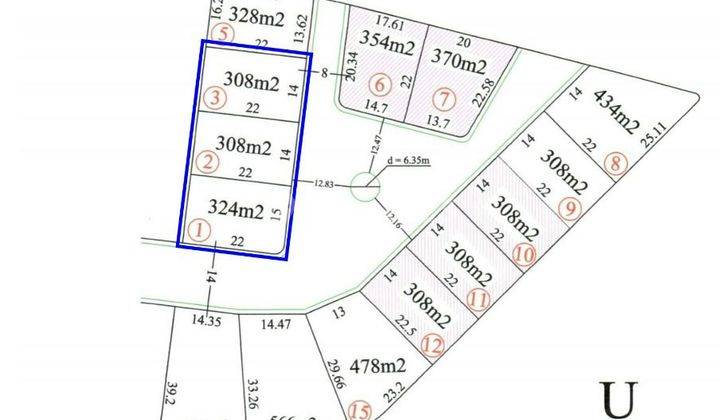 Tanah 308 m² di Green Candi Residence Cluster Darwin, Candisari 2