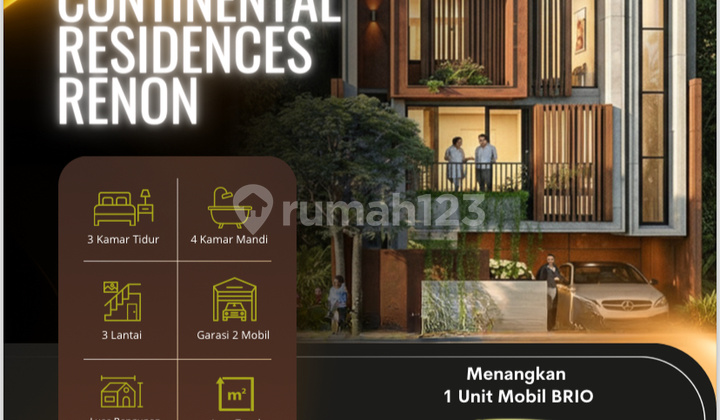 Rumah Baru Lantai 3 One Gate System di Renon Jeg