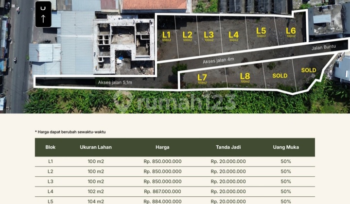 Land Area Starting from 1 Are SHM in Dalung Mnk