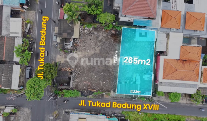 Tanah 2.65 Are Siap Bangun di Jl Tukad Badung Renon Cn