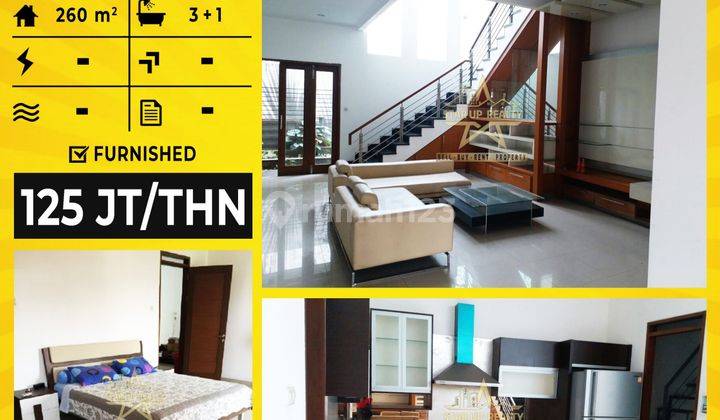 125 Jt Nego Disewakan Rumah Furnished di Mainroad Singgasana Pradana 1