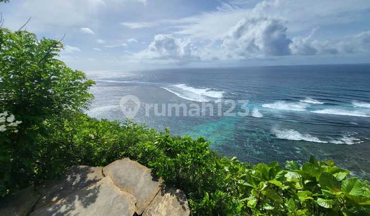 Cliffside Land With Unblocked Ocean View For Sale In Ungasan