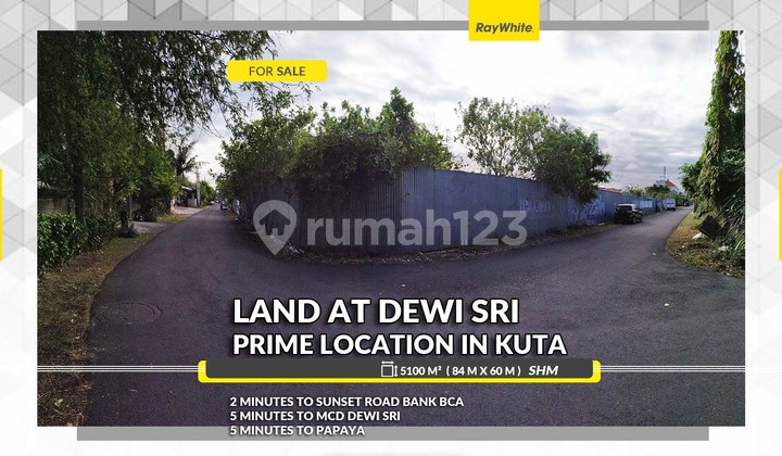 Land For Sale, Prime Location In Dewi Sri, Kuta, Bali