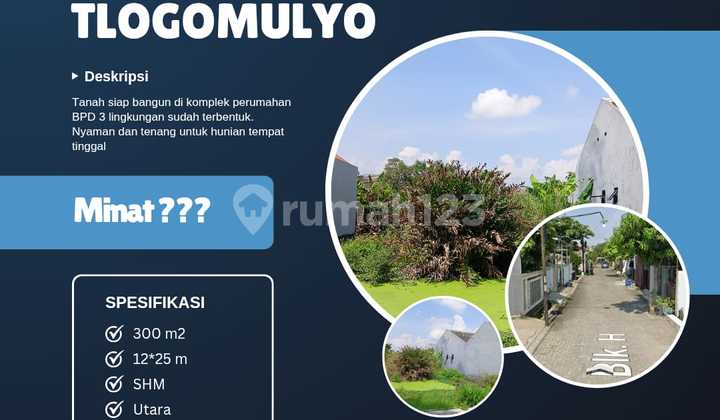 SHM Land for BPD 3 Housing, Tlogomulyo, Pedurungan, Semarang 1