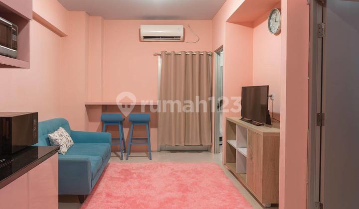 Dijual Apartemen Gunawangsa Tidar Tipe 2Br+ Lantai 10 Full Furnish; Desain Pink Unik & Cozy, Jarang Ada! 2
