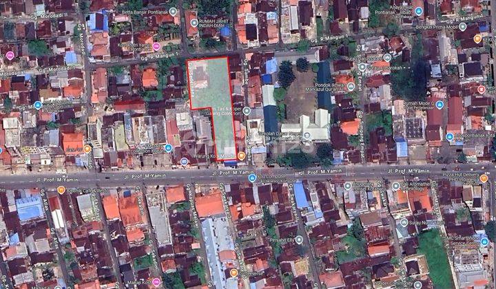 Tanah tepi jalan lokasi ramai jalan prof m yamin, pontianak 2
