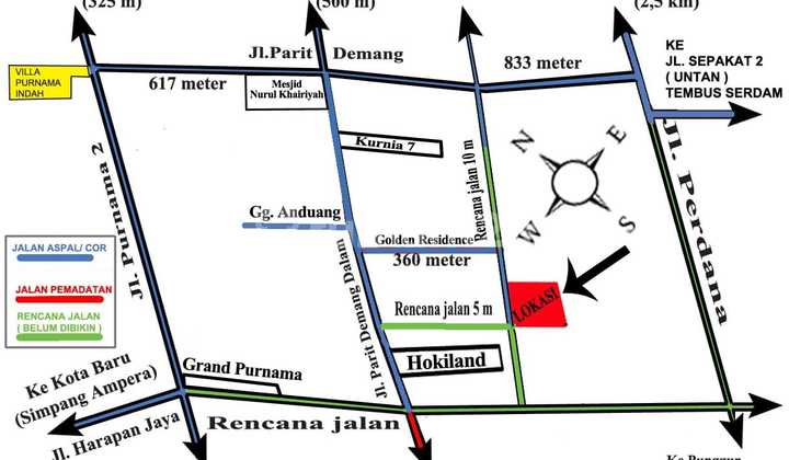 Tanah Lokasi Jalan Parit Demang, Pontianak