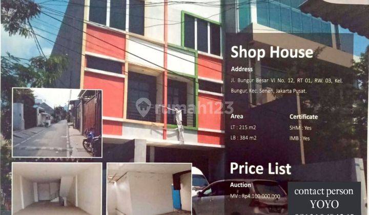 Dijual Ruko Daerah Jakarta Pusat 1