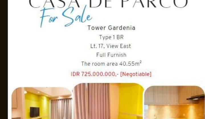 Apartemen Casa De Parco Bsd Bagus Furnished 1