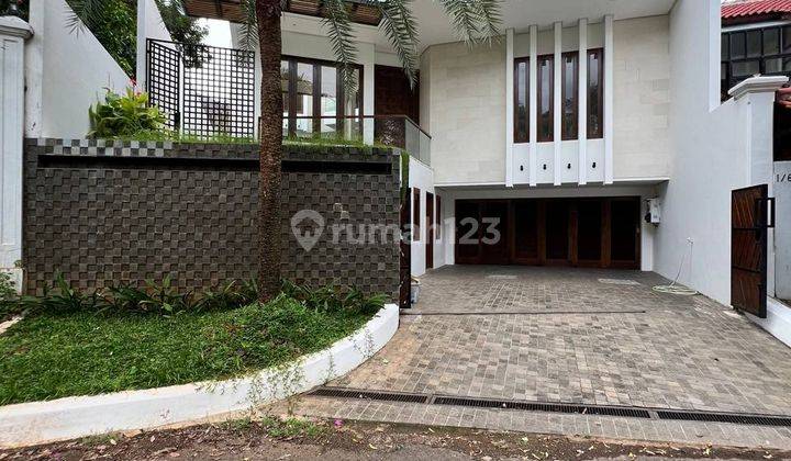 Dijual Rumah Pondok Indah Bangunan Mewah Desain Modern Tropical Posisi Fav Depan Taman Lokasi Strategis Lingkungan Exclusive Row Jalan Lebar 1