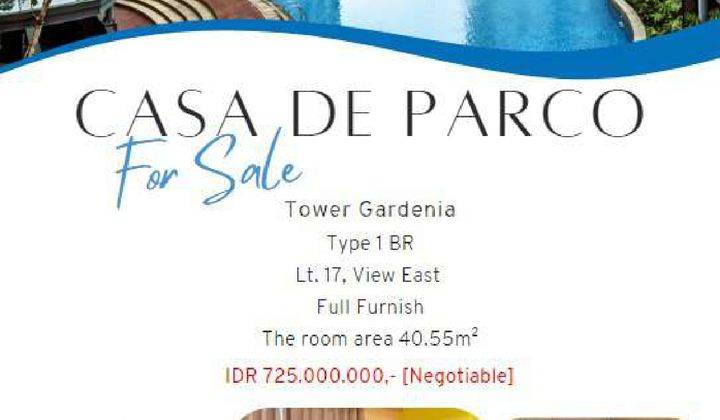 Dijual Apartement Casa De Parco 1